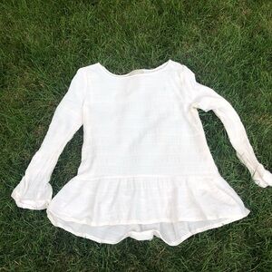 Loft cream peplum top